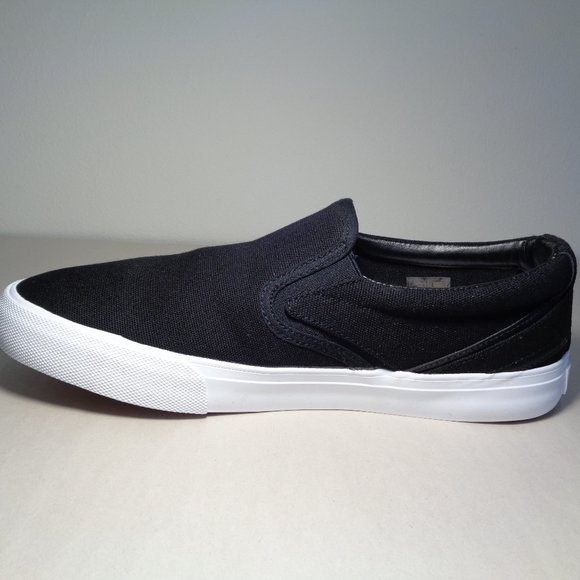 Hurley Size 10.5 M ARLO SLIP Black Canvas Sneakers Loafers New Men's Shoes - Picture 9 of 14